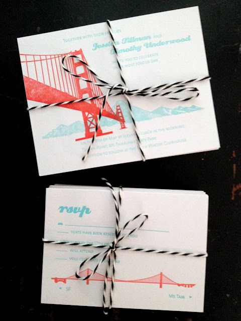Custom San Francisco Themed Wedding Invitation Our Custom San Francisco Themed Wedding Invitation Our Invites Artfully Crafted By My Sweet