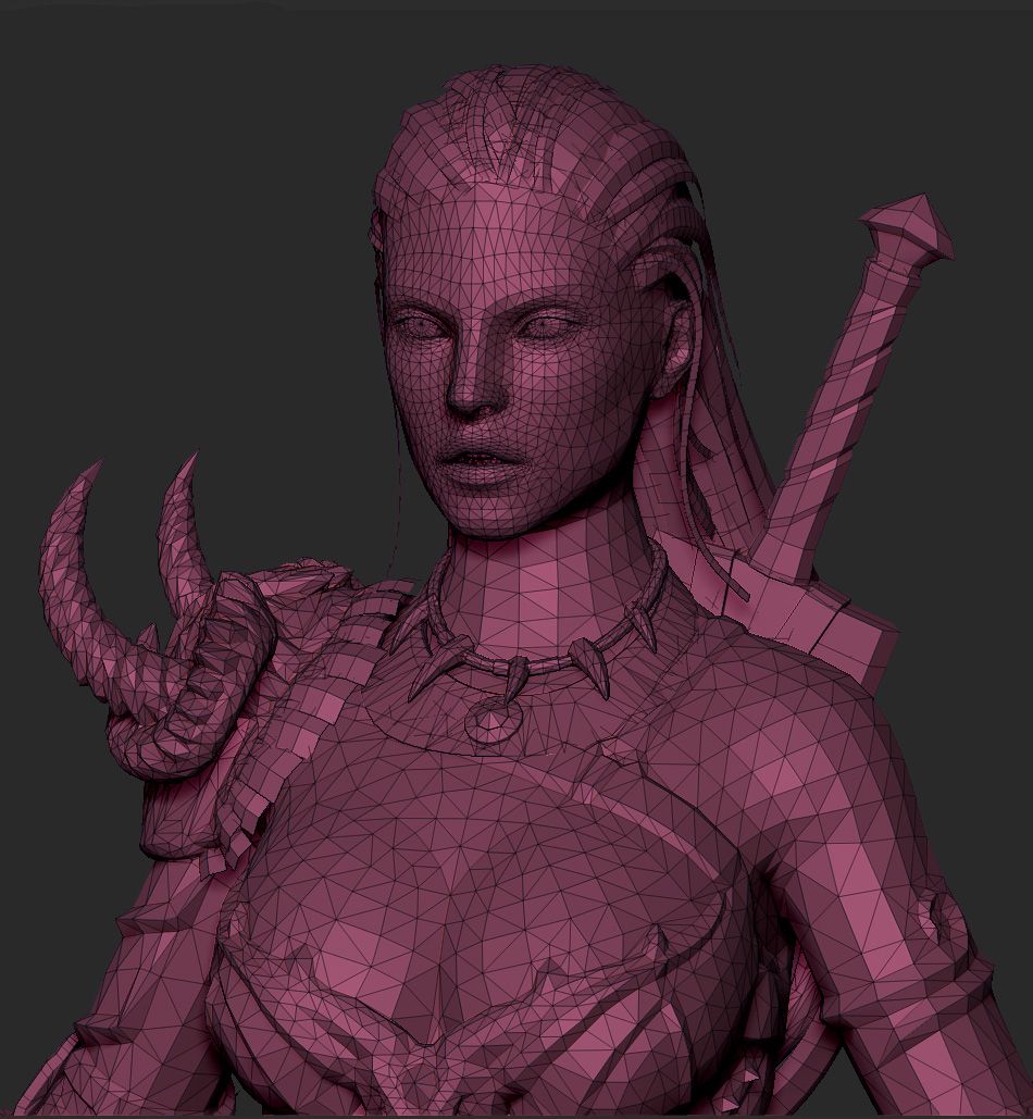 Barbarian Female for Diablo III (With images) Low poly