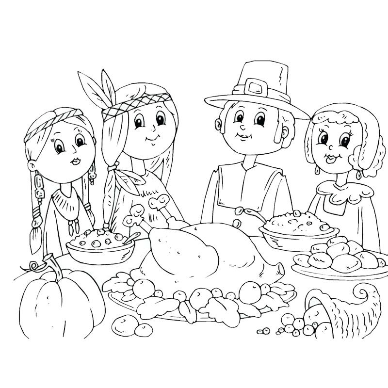 Dibujos Del Dia De Accion De Gracias Para Pintar Y Colorear