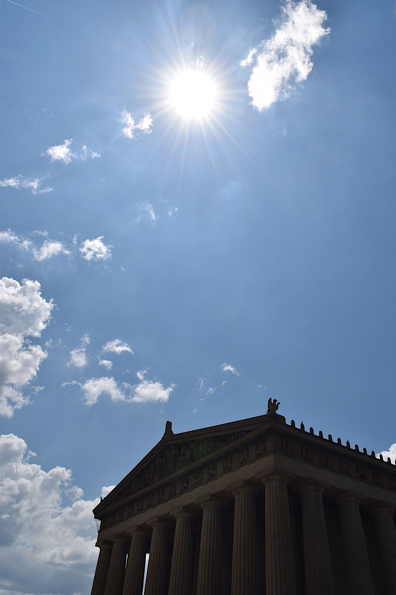 The Nashville Parthenon under an eclipsing sun Parthenon Nashville