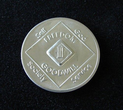Alcoholics Anonymous Let Go Let GOD AA Lapel Hat Vest Pin NA Recovery Sobrity