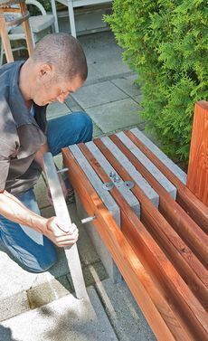 Gartenbank aus Beton #woodworkingprojectschair