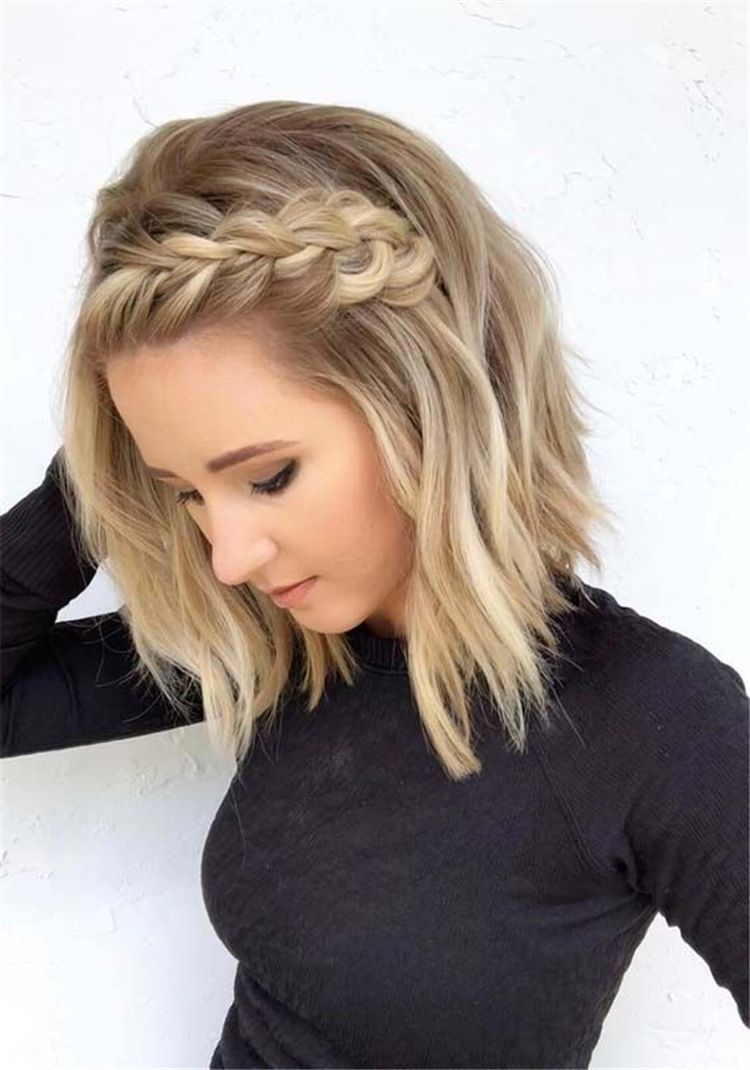 Easy And Cute Back To School Hairstyles You Must Try Cute Hairstyles Medium Length Hairstyle Hair Styles Prom Hairstyles For Short Hair Short Blonde Haircuts