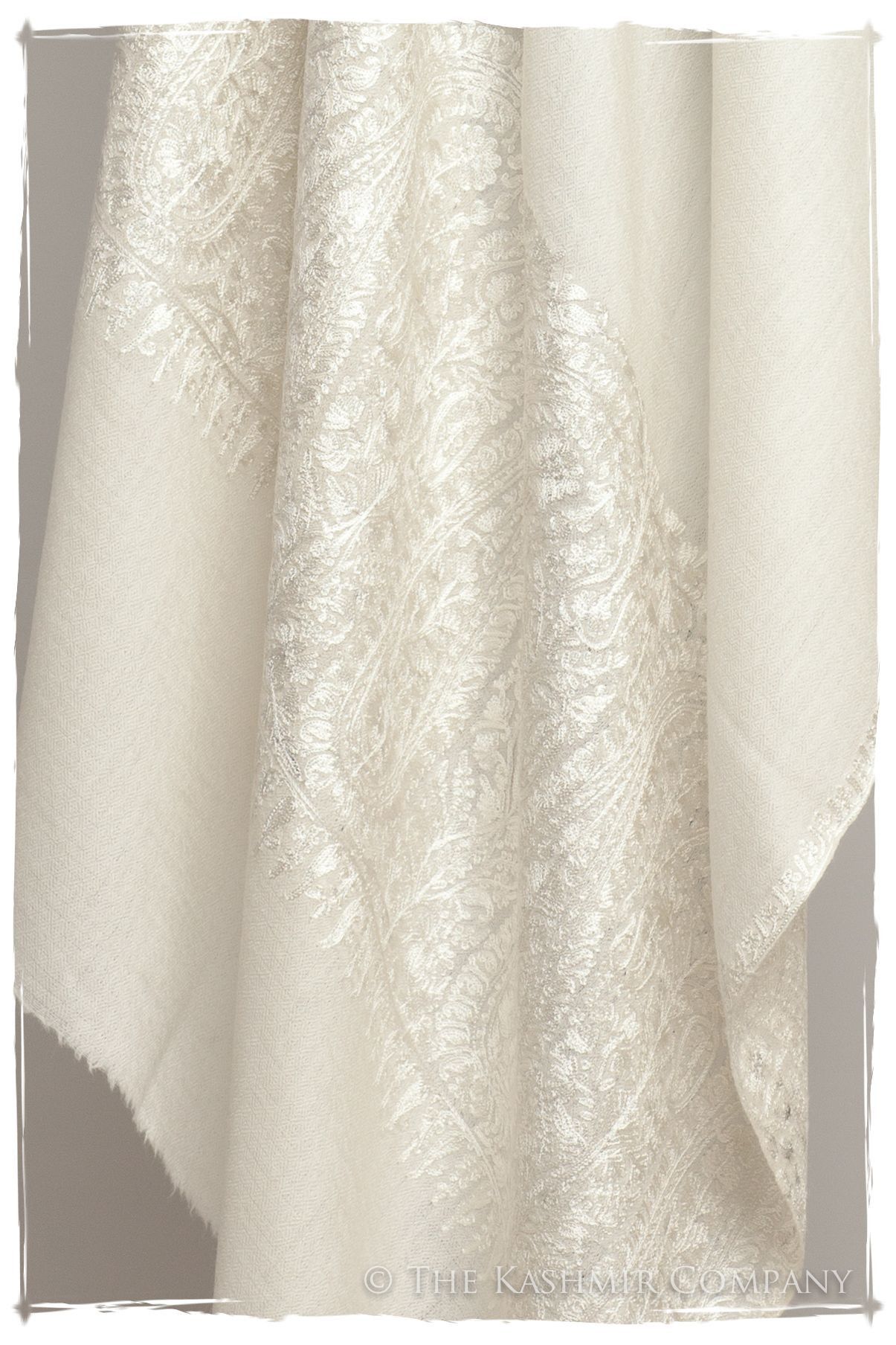 You spent hours, days, searching for the perfect dress, and when there’s a chill in the air, you reach for the perfect shawl. The soft cashmere fibers caress a bare shoulder, skim your décolleté, and you feel aglow in beauty—a beauty that flows from love within even as you’re wrapped in delicate warmth for the special evening. Maybe you also chose this gift of handmade individuality to bestow upon your bridesmaids, your mother, his mother, your friends, so they too can feel the softness of a Kas Crewel Embroidery, Embroidery Designs, Paisley, Caress, Embroidered Silk, Perfect Dress, Fashion Bags, Hand Dyeing, Fabric Care
