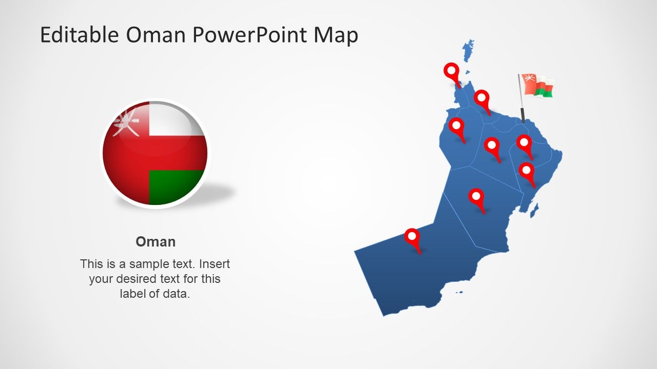 editable oman map for powerpoint powerpoint maps pinterest map presentation maps