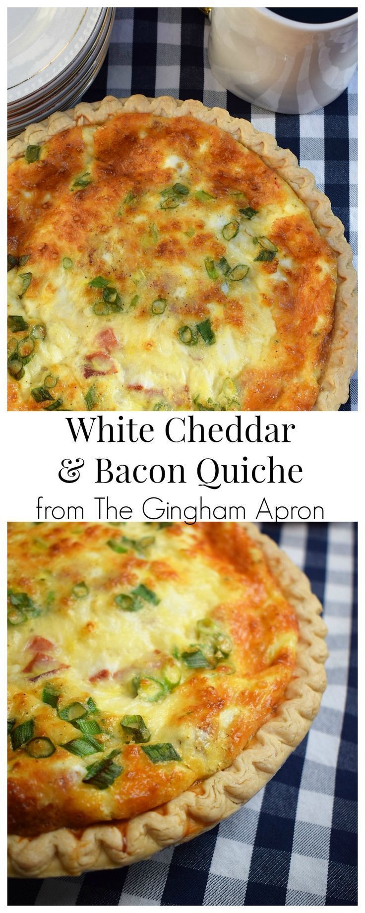 White Cheddar and Bacon Quiche #baconfrittata