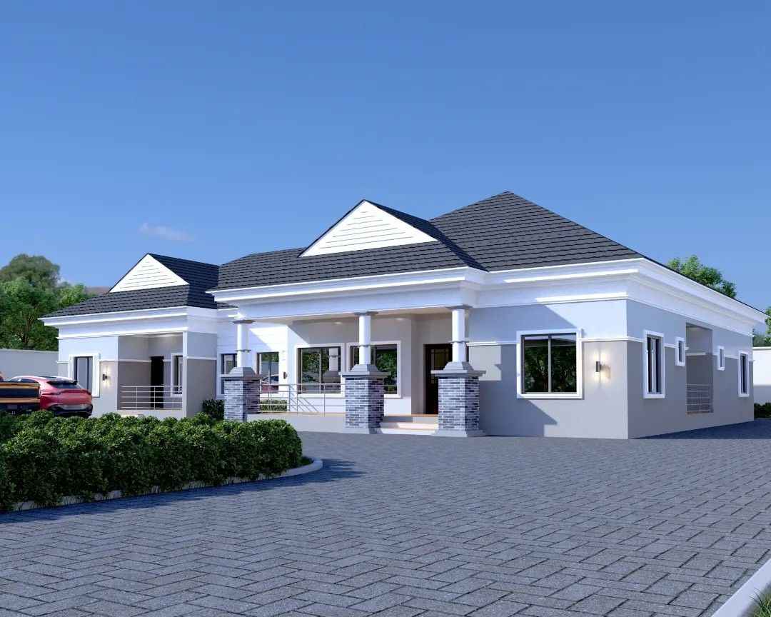 Modern 5 Bedroom Bungalow In 2022 Bungalow Design House Styles Bungalow 1232f9e4b721f57e77b2ffca5e4a873f