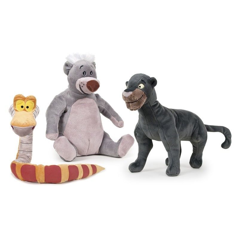 Peluche Libro de la Selva Disney soft 25cm surtido Tamaño: 25cm. Tamaño Kaa: 56cm. Contiene: 3 Baloo, 3 Bagheera y 3 Kaa. | El libro de la selva, Peluches, Disney