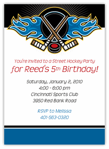 Hockey Party Invitation Hockey Party Hockey Birthday Parties