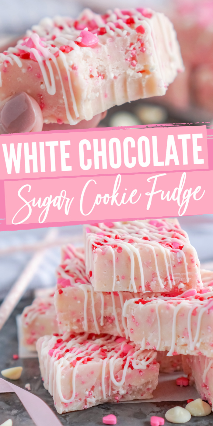 Valentine's Day Sugar Cookie Fudge