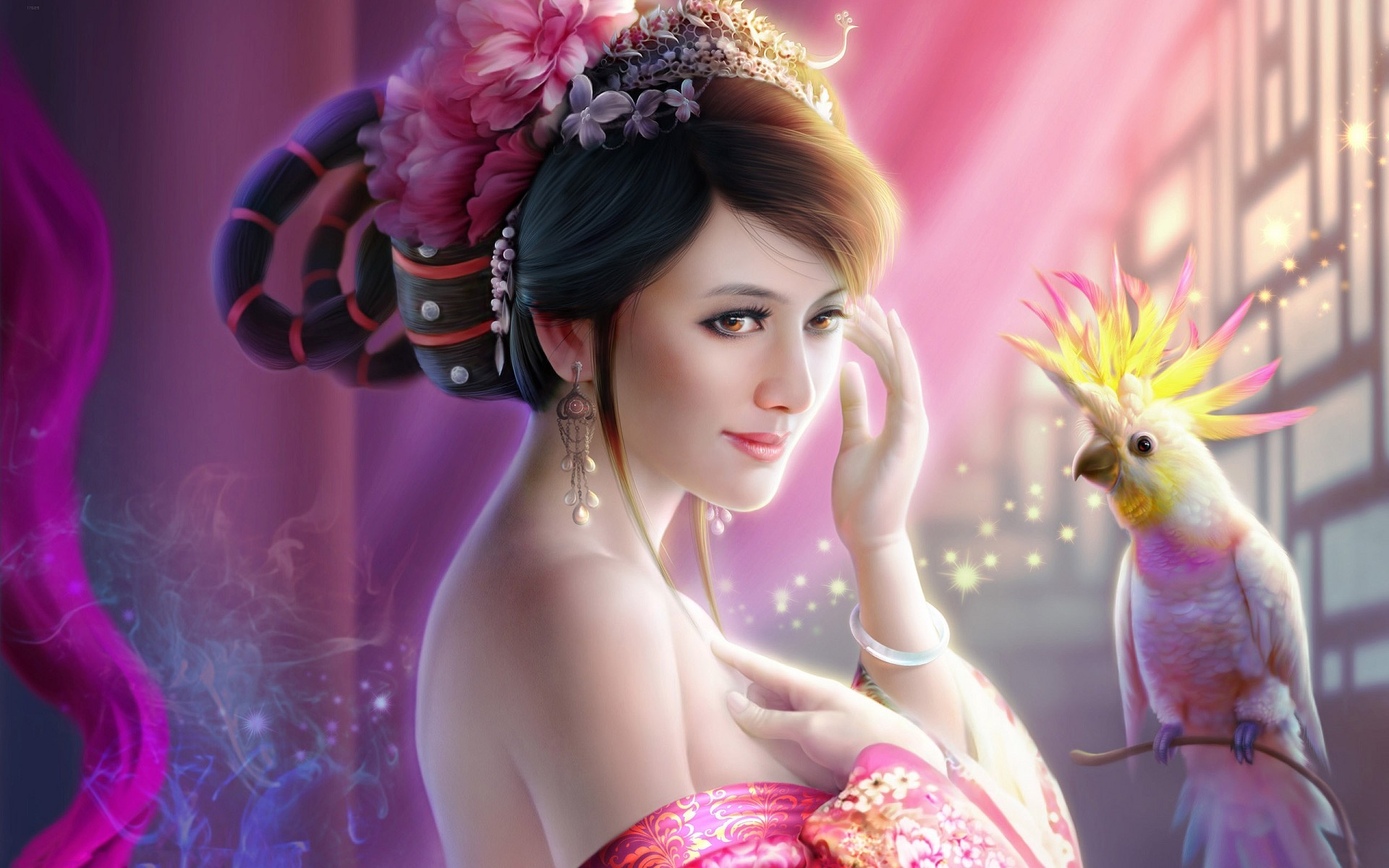 My original music is perfect for all types of Sci-Fi and Fantasy themes. Internet usage is free and requires no license to use. Stream or download for free at ElectronicMusicalWizard.com Customized music to your exact specifications is also available. Fantasy Theme, 3d Fantasy, Fantasy Women, Fantasy Girl, Parrot, Image Glitter, Beautiful Girl Wallpaper, Wedding Invitation Background, Fantasy Female Warrior