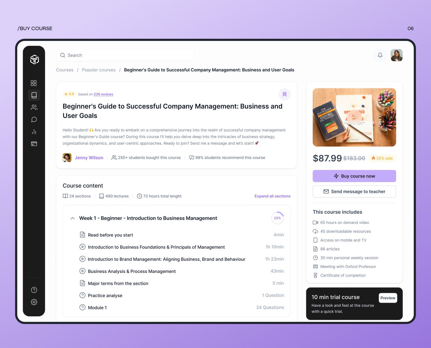 Lms Dashboard Ui Projects :: Photos, videos, logos, illustrations and branding