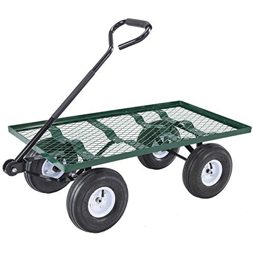 Uenjoy Lawn Yard Utility Garden Wagon Heavy Duty Nursery S Com Dp B01knia5ks Ref Cm Sw R Pi X O6n Uenjoy Lawn Yard Utility Garden Wagon, Steel Utility Flat Garden Wagon