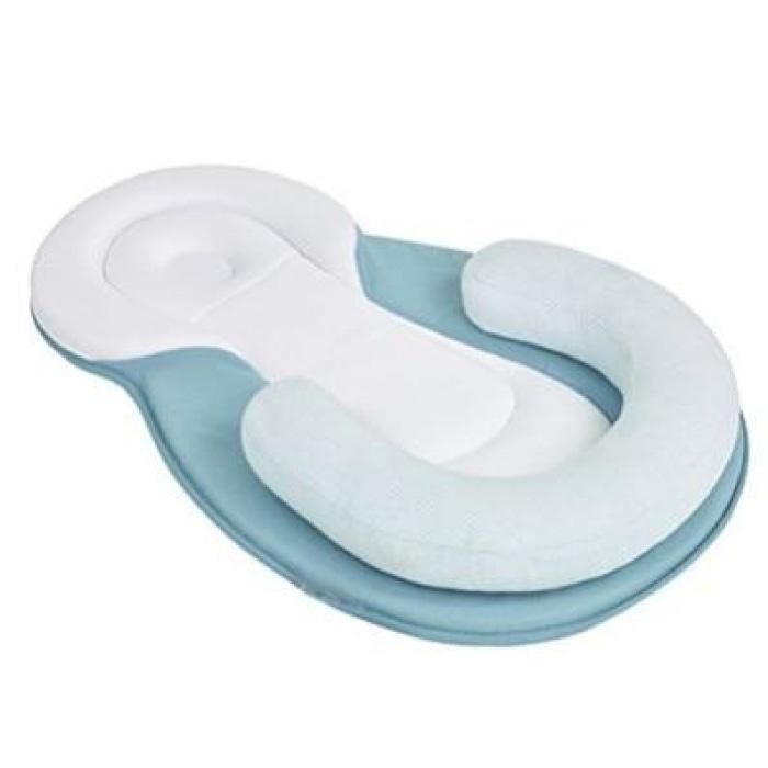 Anti-Rollover Sleep Position Mattress for 0-12 Month Babies - Blue