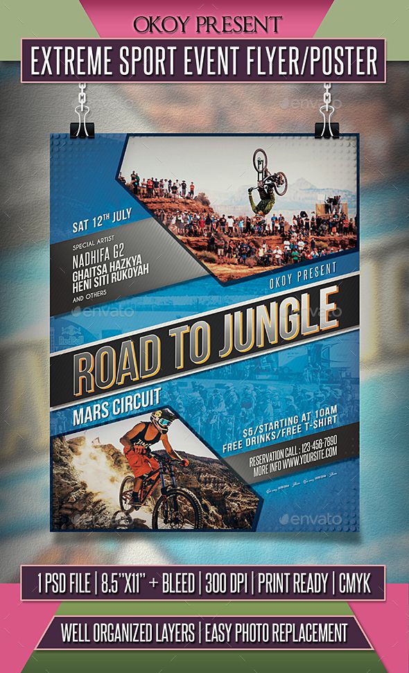extreme sport event flyer poster event flyers flyer template