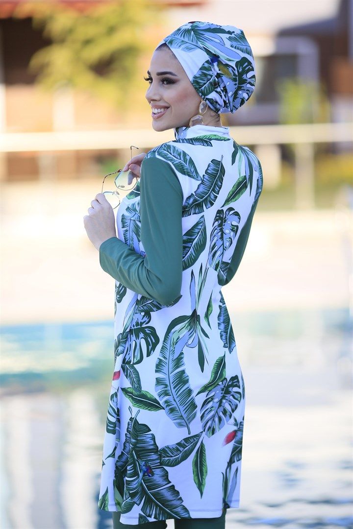 Tasarim Tam Kapali Tesettur Mayo Remsa Mayo Yesil Yapraklar Basortusu Modasi Moda Stilleri Mayolar Tasarim Tam Kapali Tesettur Mayo Remsa Mayo Yesil Yapraklar Basortusu Modasi Moda Stilleri Mayolar