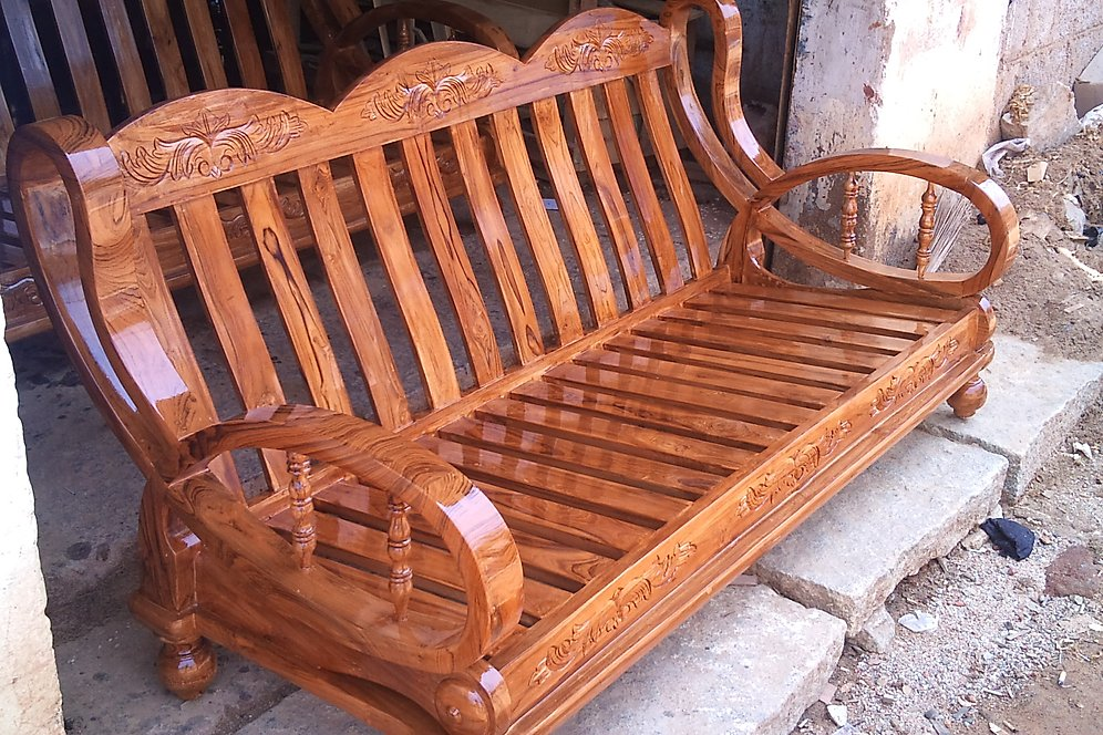 Teak Wood Signature Model 3 1 Sofa Set With Cushions Antique Liker Design Wooden Sofa Design Wood Wooden, Best Teak Wood Sofa Set Designs