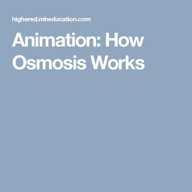 animation how osmosis works carpe diem science pinterest animation how osmosis works