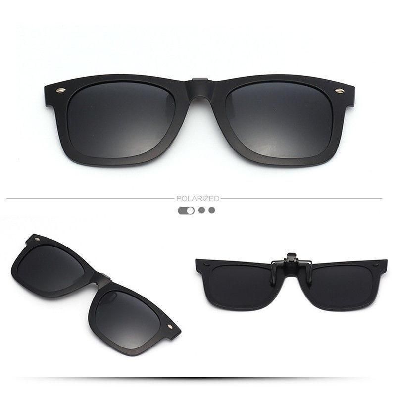 Polarized Lenses Flip-Up Clip On Sunglasses UV400 Driving Outdoor Glasses UK