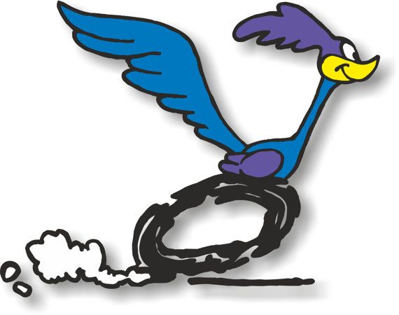 Road Runner stickers decals motorcycle decals graphics x 2