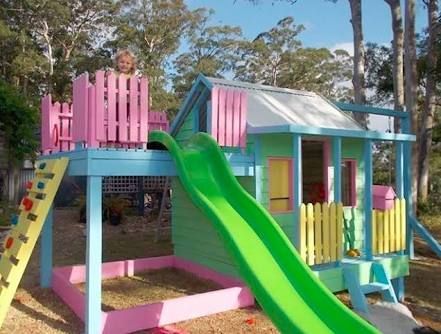 wooden play hut