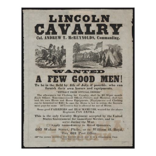 Lincoln Cavalry Poster | Zazzle.com | Personalized prints, Custom