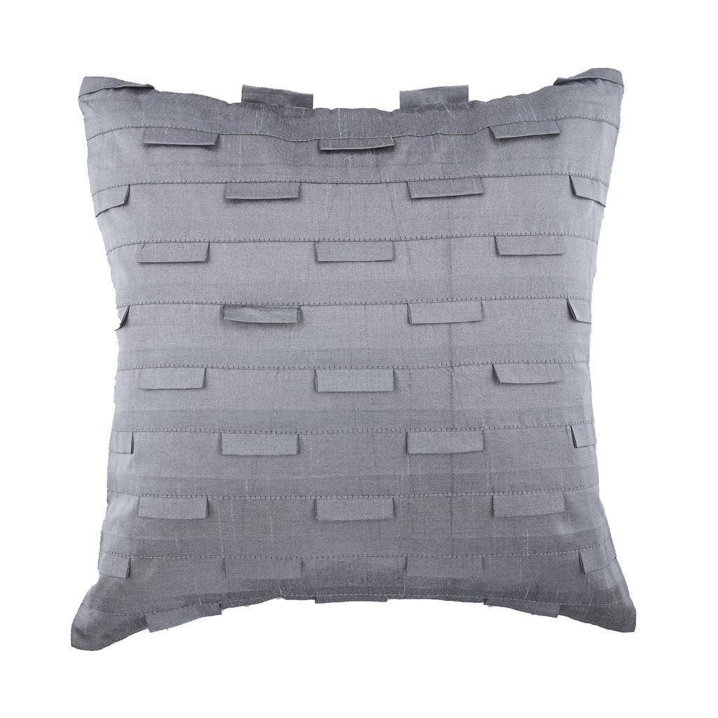 Silver Art Silk Throw Pillow Cover Art Silk Throw Pillow Cover