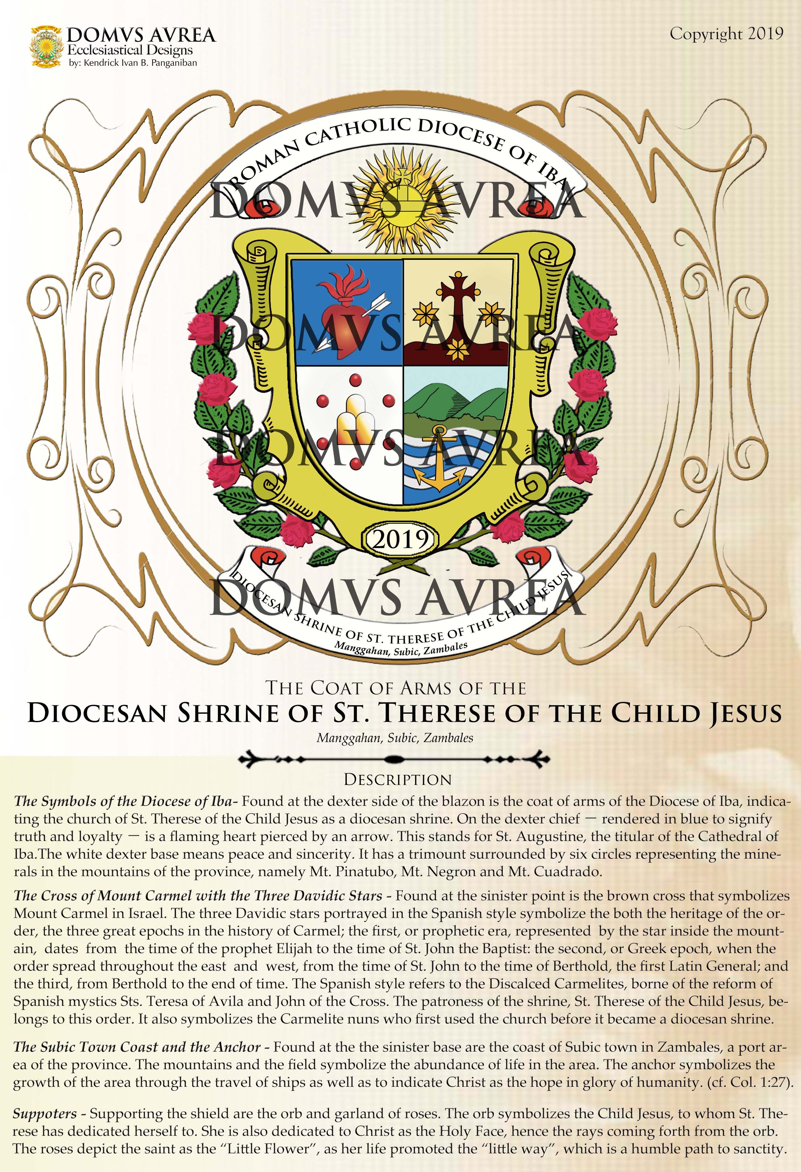 The Official Seal-diocesan Shrine Of St Therese Of The Child Jesus Subic Zambales Diocese Of Iba Child Jesus Zambales Diocese