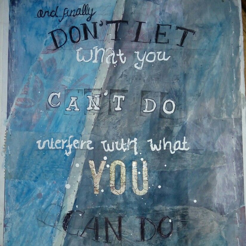 a piece of paper with words written on it that says, don't let what you