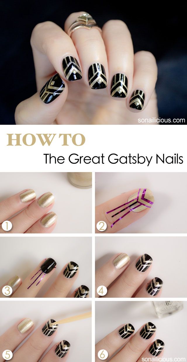 2019 year - Gorgeous DIY The Great Gatsby Inspired Nails 2019 year