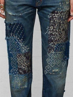 Embroidery Jeans Diy, Embroidery Fashion, Embroidery Patches, Vintage Embroidered Jacket, Vintage Embroidery, Embroidery Designs, Diy Jeans, Trendy Sewing, Easy Sewing