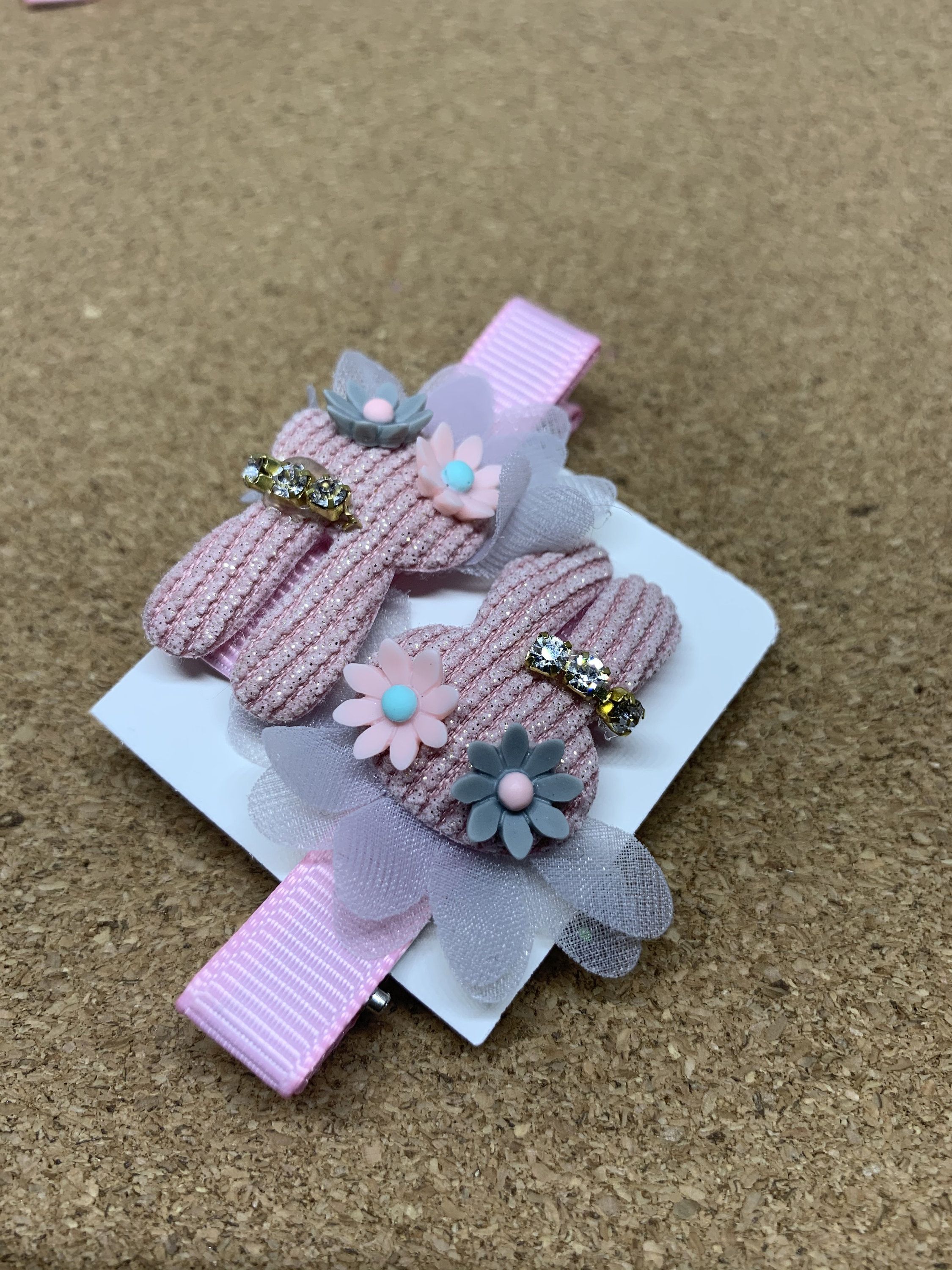 Bunny clips/Baby girl hair clips/kids Hair accessories #kidshairaccessories