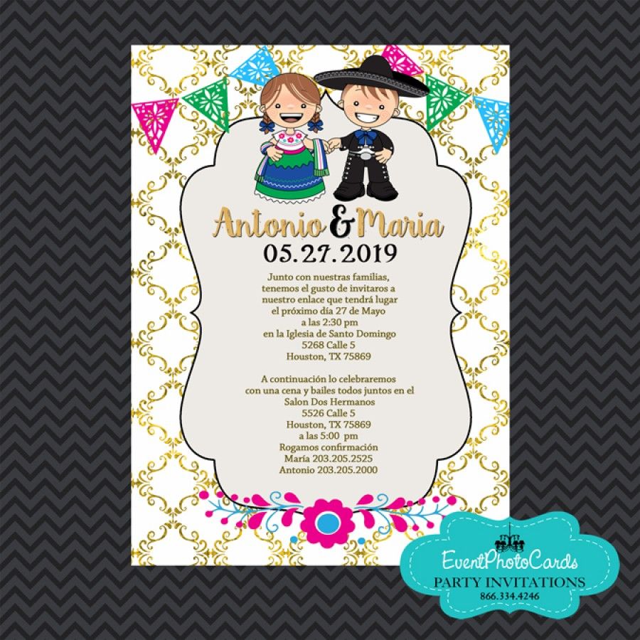 Mexican Invitations Wedding Gold Charro Quinceanera Mexican Invitations Wedding Gold