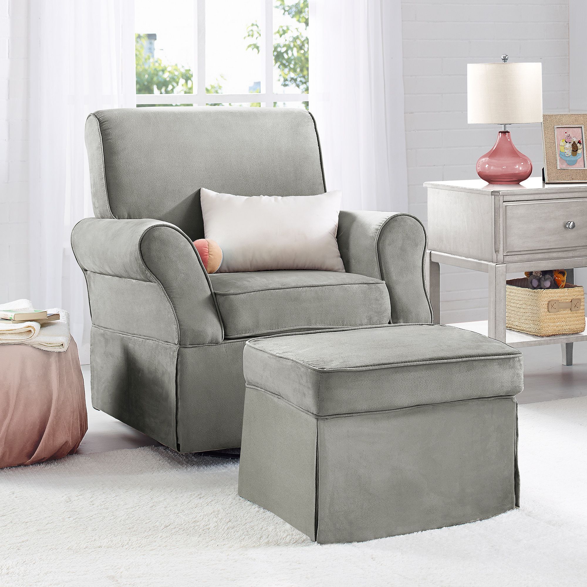 Dorel Asia Baby Relax Kelcie Swivel Glider And Ottoman Set Dorel Asia Baby Relax Kelcie Swivel Glider And Ottoman Set