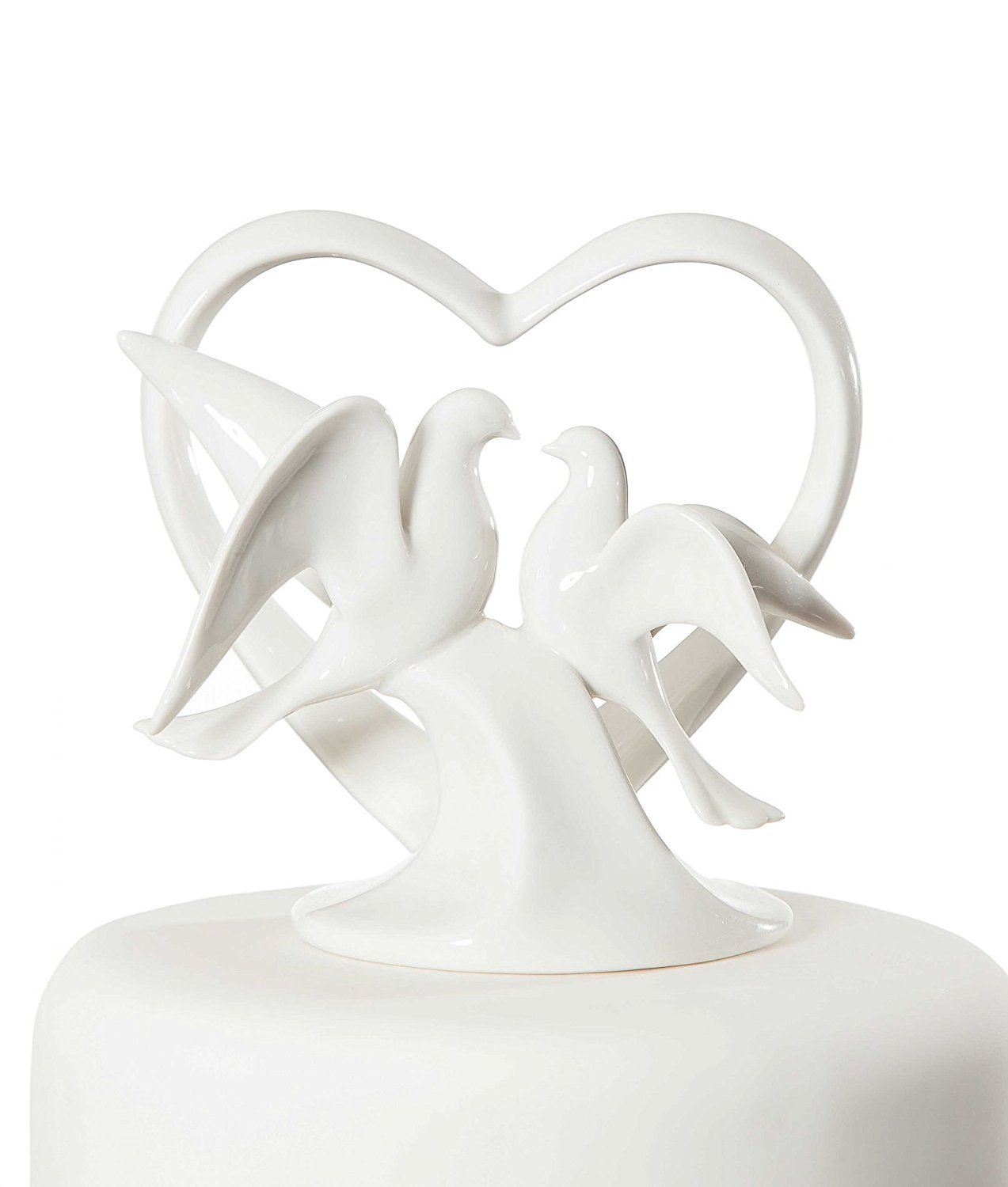 Heart with Doves Cake Topper Figurine * Discover this