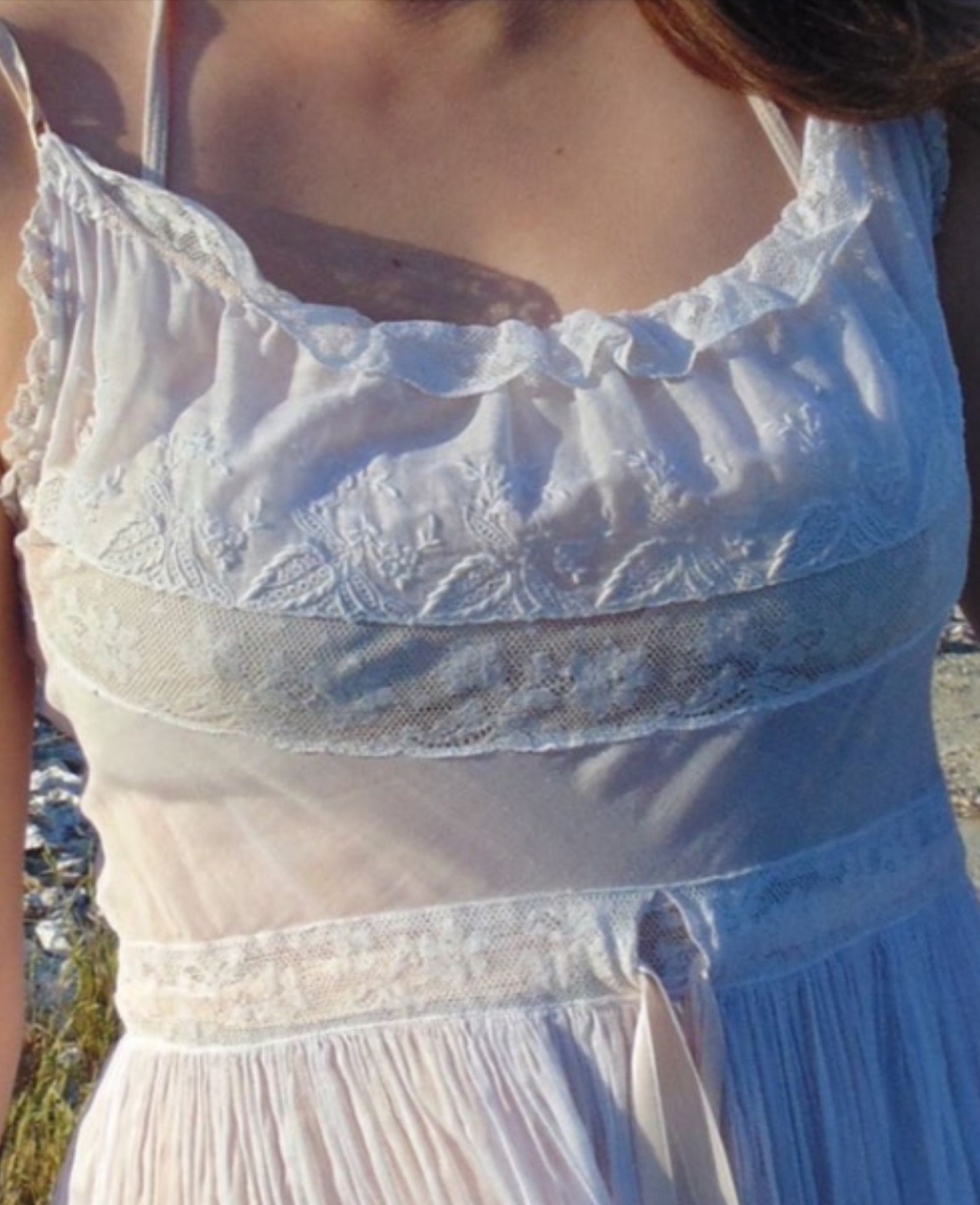 Historical Clothing, Embroidered Lace, Petticoat, 1900s, Night Gown, Drawstring Waist, Corset, Ready To Wear, Slip Dress