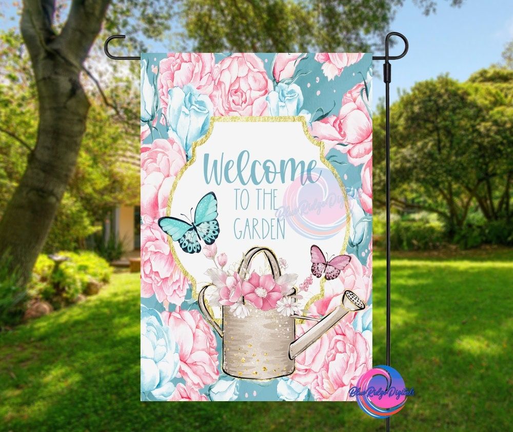 Digital Art Garden Flag, Sublimation Designs SPRING FARMHOUSE Flag Design PNG
