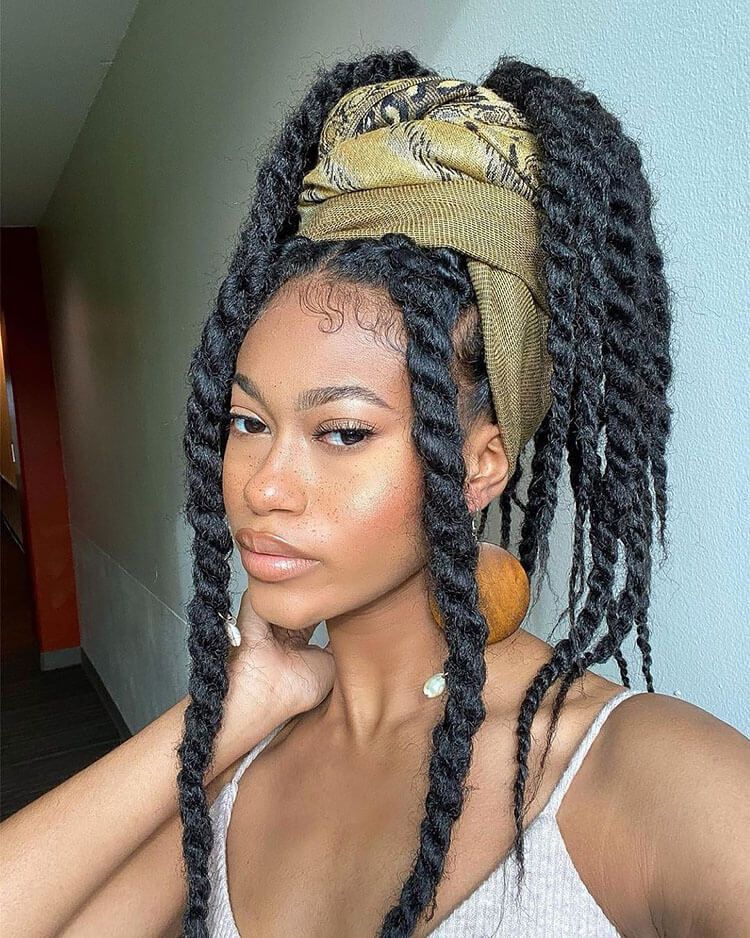 Marley Twist Hairstyles, Senegalese Twist Hairstyles, Black Girl Braided Hairstyles, Baddie Hairstyles, Box Braids Hairstyles, Protective Hairstyles, Protective Styles, Natural Twist Hairstyles, Jumbo Senegalese Twists
