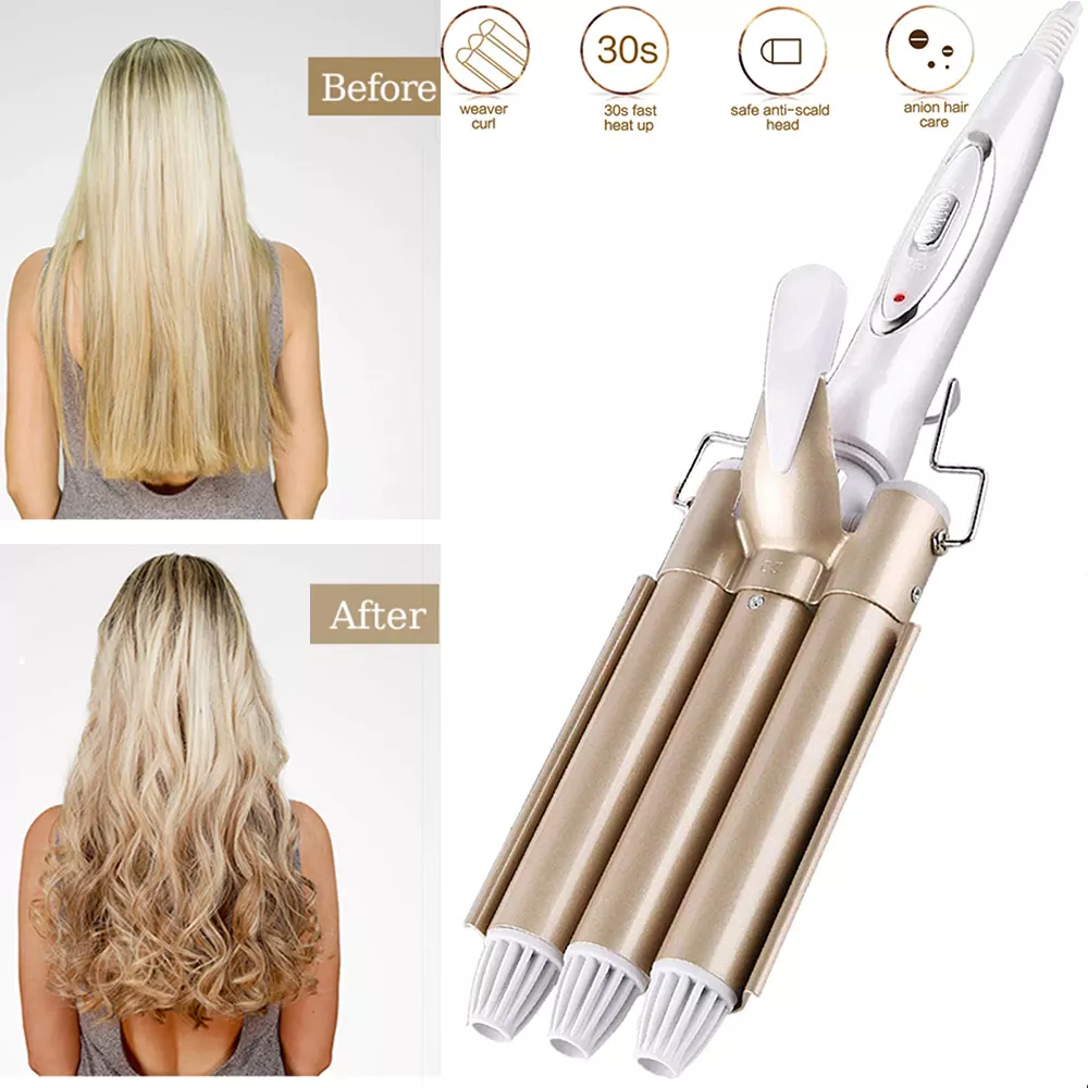 Triple Barrel Curling Iron, Triple Barrel Hair, Hair Crimping, Crimping Iron, Hair Curling Tools, Hair Waver, Barrel Curls, Hair Iron, Hair Loss Women