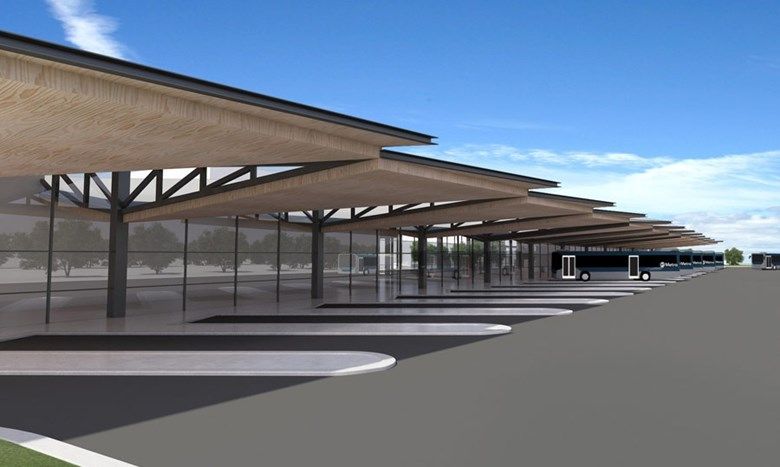 concept design of the sawtooth layout at manukau bus station bus station train station architecture building design plan