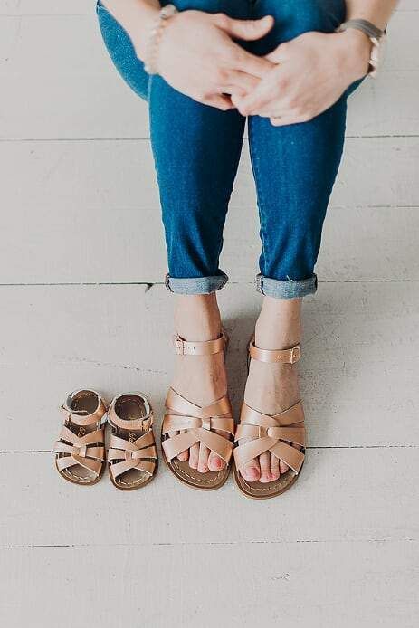 rose gold salt water sandals womens