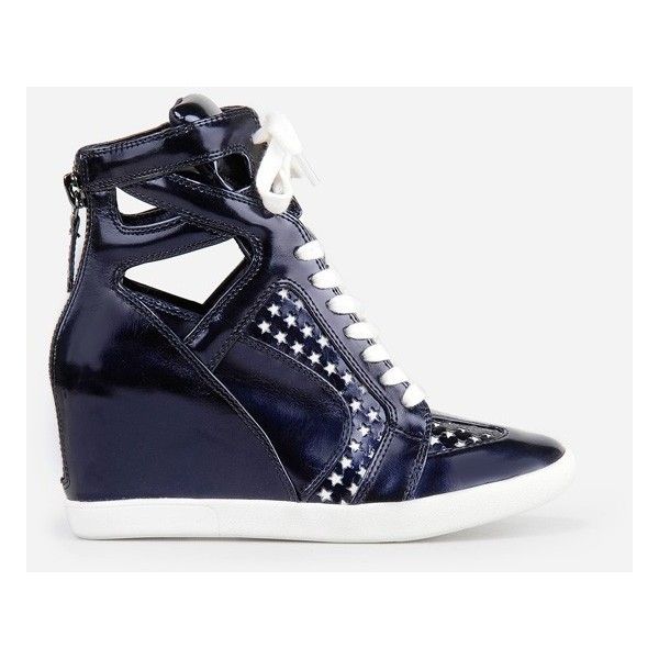 CHARLES & KEITH High-Top Wedge Sneakers ($19) liked on Polyvore
