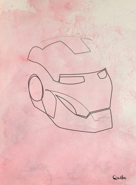 Minimal One Line Prints By Quibe Inspirationfeed Iron Man Art Iron Man Drawing Iron Man Tattoo