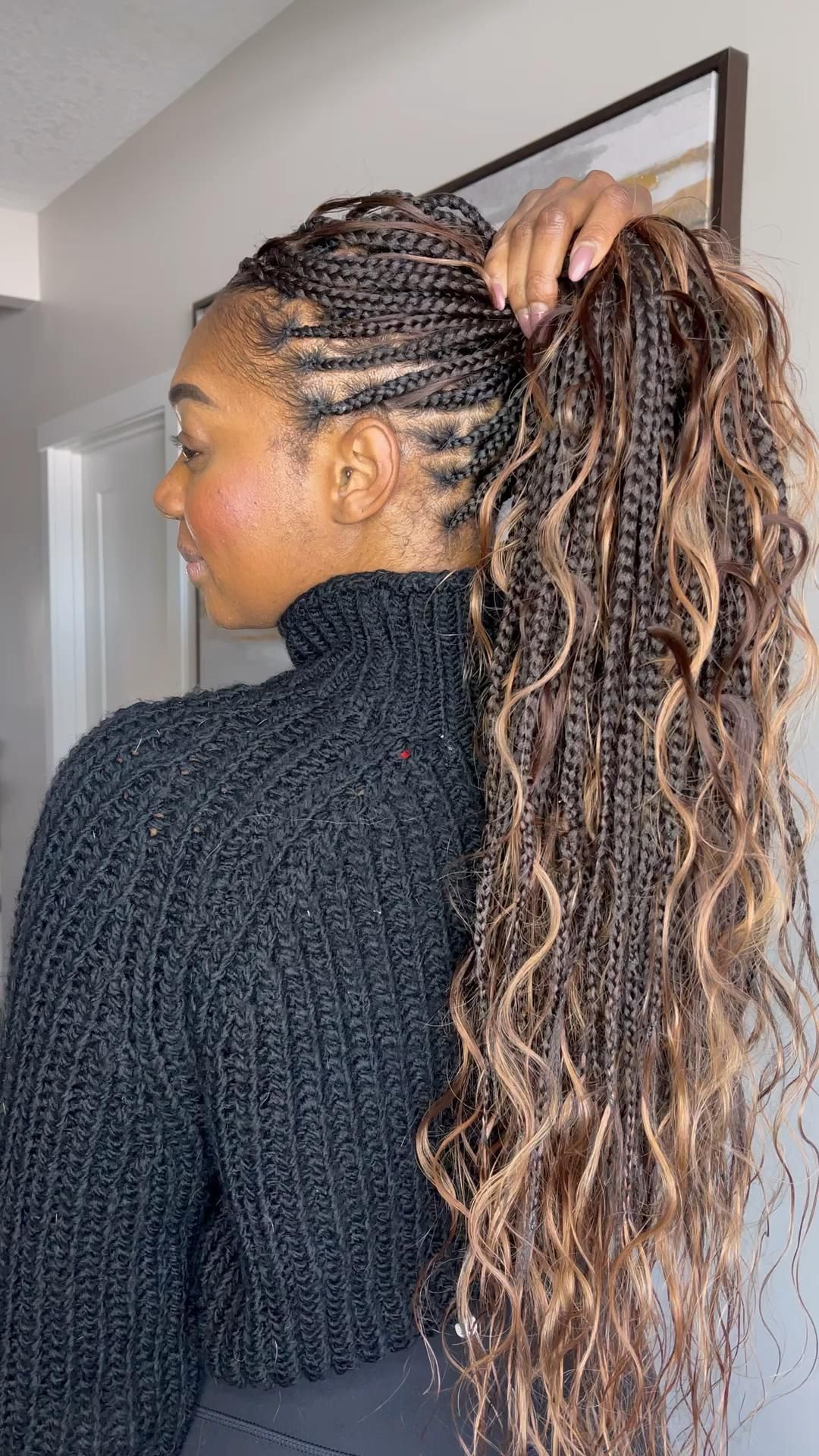 Boho braids/ Braids with curls