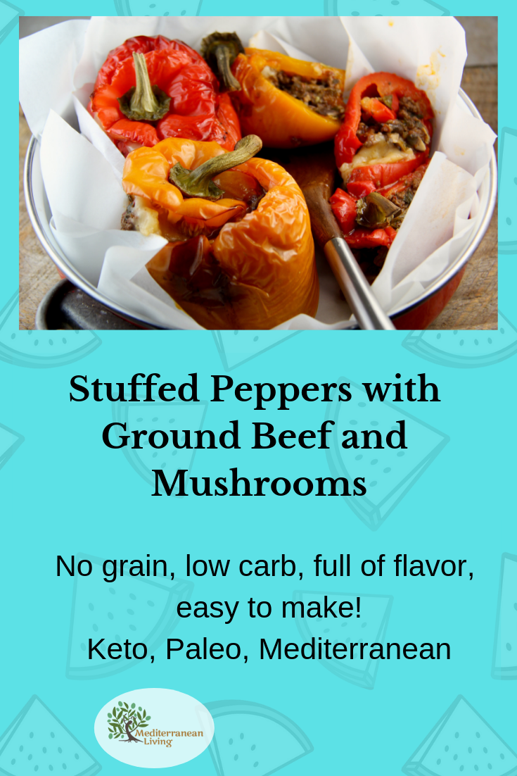 Stuffed Peppers With Ground Beef And Mushrooms Mediterranean Living stuffed-peppers-with-ground-beef-and-mushrooms-mediterranean-living