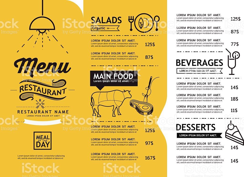 restaurant menu designs templates