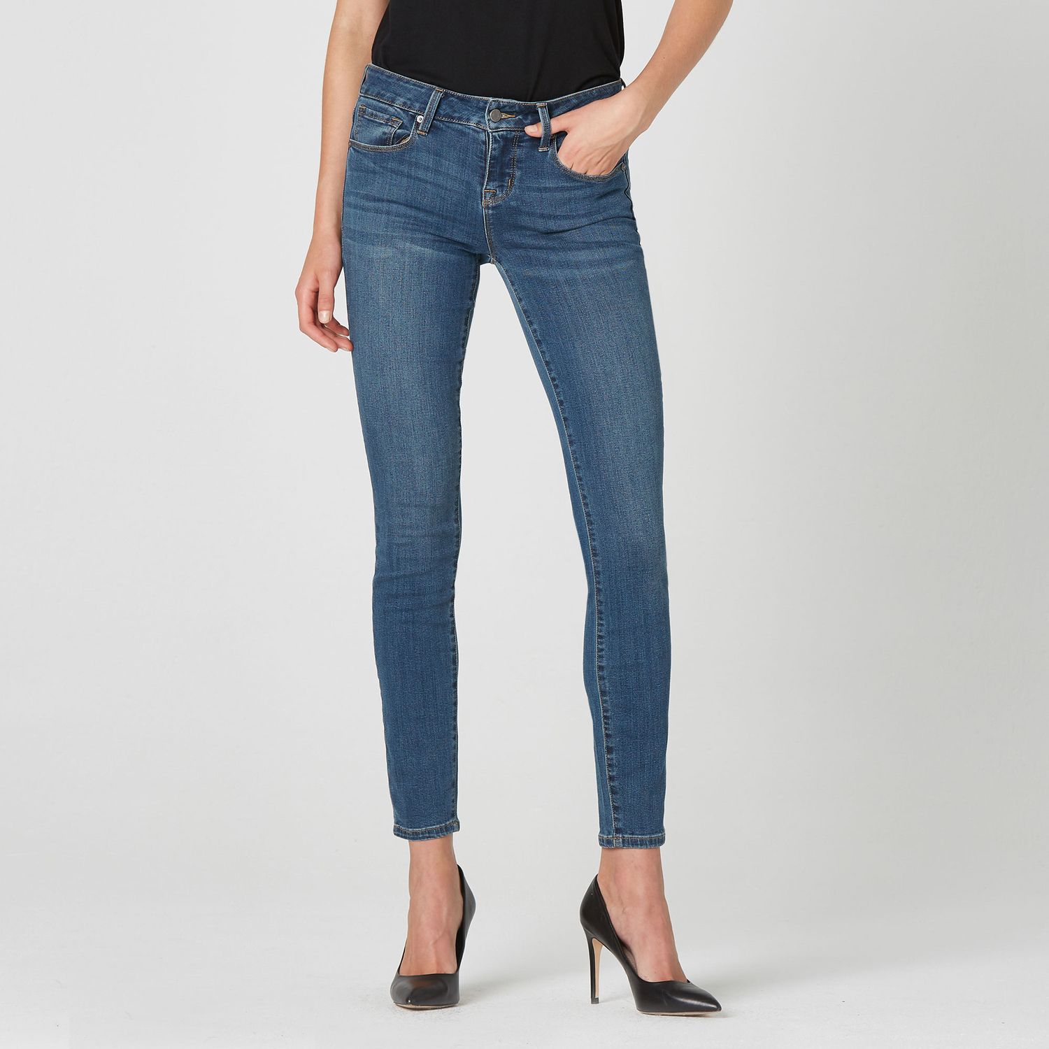 [Mid Rise Skinny] Mid Rise Skinny Jeans in Medium Vintage | Women's ...