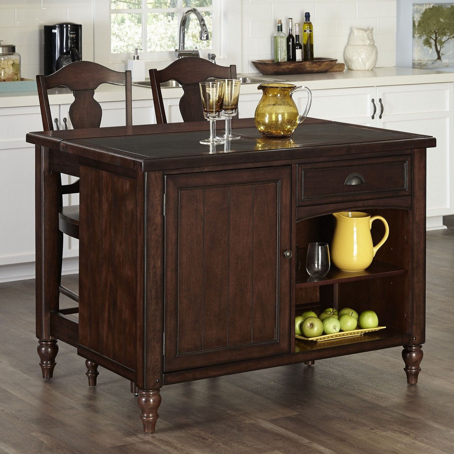 Home Styles Country Comfort Kitchen Island Set Kitchen Island With Granite Top Kitchen Island With Seating Stools For Kitchen Island