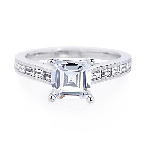 SHEER PERFECTION - Sylvie Bridal Collection Asscher and Baguette Diamond Engagement Ring Boutique Jewelry, Jewelry Stores, Jewelry Box, Jewelry Accessories, Fine Jewelry, Jewelry Design, Sparkling Engagement Rings, Unique Engagement Rings, Diamond Engagement Rings