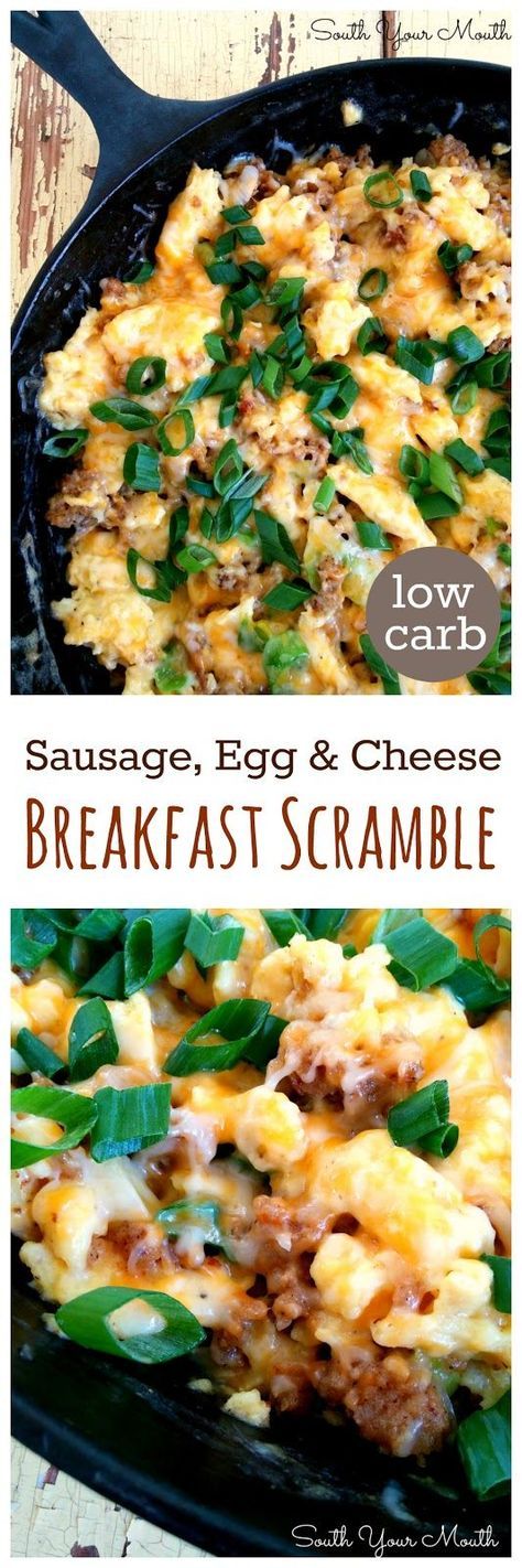 Sausage Breakfast Scramble {Low Carb} #ketobreakfast